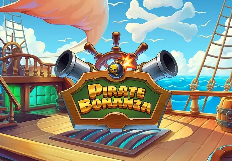 Pirate Bonanza Slot game by Backseat Gaming – logo hosted on Hercules Casino